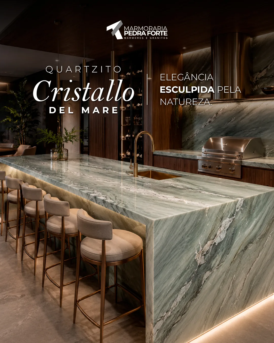 Post do Instagram: Quartzito Cristallo Del Mare